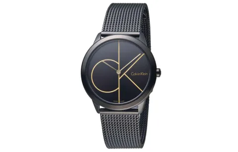 CALVIN KLEIN Wrist Watches Quartz Movement Stainless Steel Strap 35mm Black Dial Women's Watch 30m Water Resistant