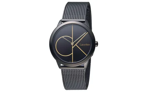 CALVIN KLEIN Wrist Watches Quartz Movement Stainless Steel Strap 35mm Black Dial Women's Watch 30m Water Resistant
