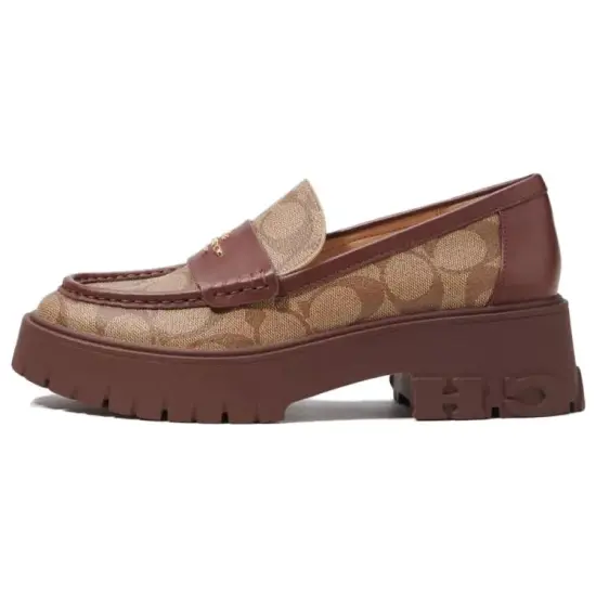 COACH Signature Loafers Women's Khaki