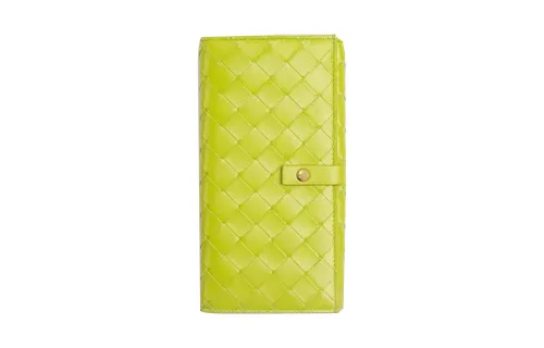 Bottega Veneta Intrecciato Calfskin Wallet Women's Yellow