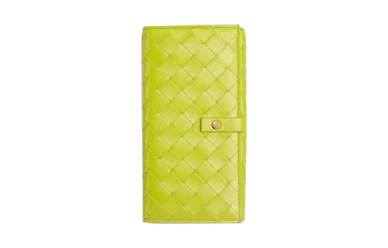 Bottega Veneta Intrecciato Calfskin Wallet Women's Yellow