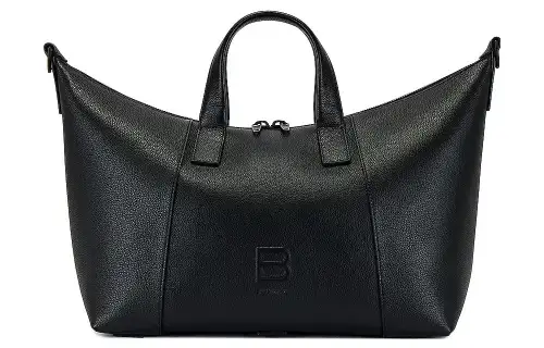 Balenciaga Hourglass Grain Leather Shoulder Bag, Crossbody Bag, Handbag Large Men's Black