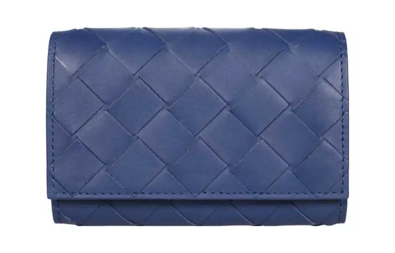 Bottega Veneta Cow Leather Key Pouch Regular Men's Blue