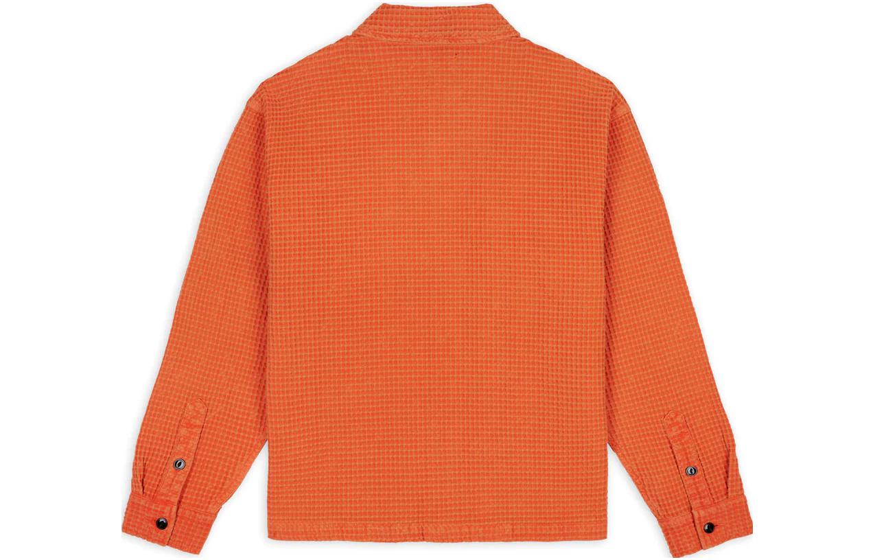 Рубашка Brain Dead Waffle Button Front Shirt (оранжевая) — фото 2