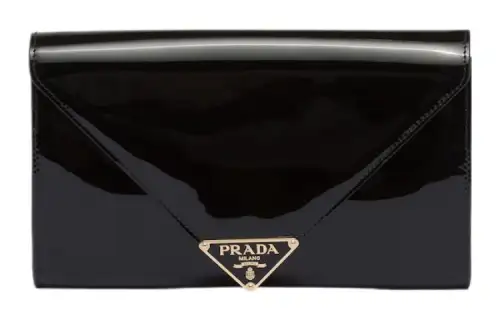 PRADA Leather Clutch Mini Women's Black