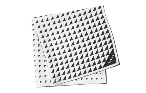 PRADA Triangle-logo Twill Scarf