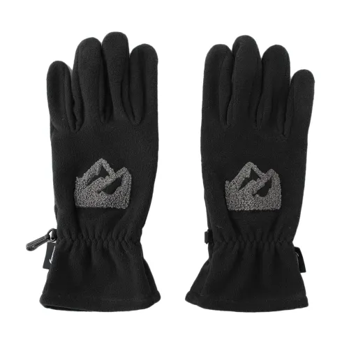 Li Ning Skin Friendly And Comfortable Fabric+Synthetic Leather Sports Gloves Unisex Black
