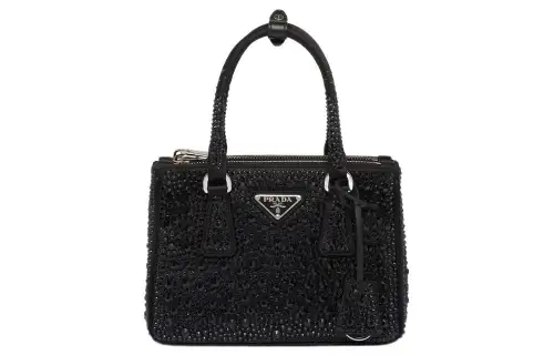 PRADA Fabric Handbag Mini Women's Black