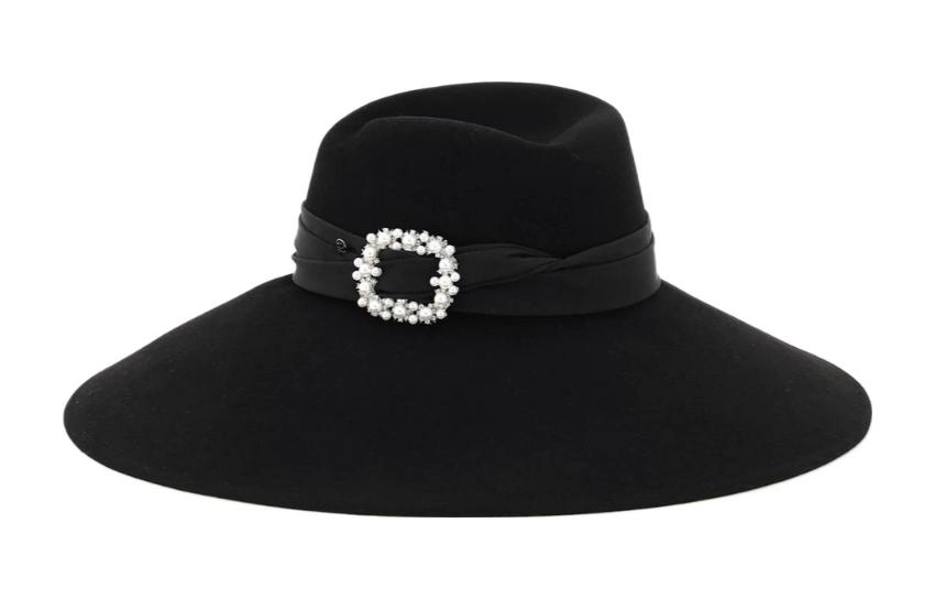Maison Margiela Mason Margiela Top Hat with Jewel Tower Decoration Women's Black