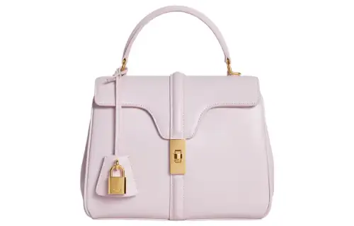 CELINE Satin Calfskin Shoulder Bag, Crossbody Bag, Handbag Small Women's Pink