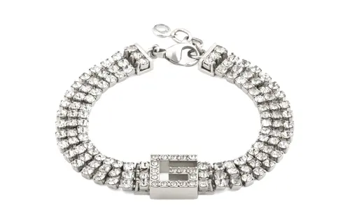 GUCCI Square G Crystal Bracelets Unisex Silver