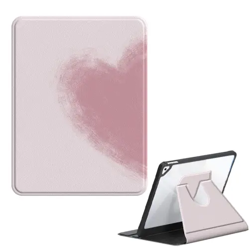 US 10 cents MSMF Apple rotatable tablet case painted with love, cute, simple style, creative trendy brand couple model iPad Pro/10.9 inch/12.9 inch/11 inch/AIR5/MINI6/10th generation IPAD protective case