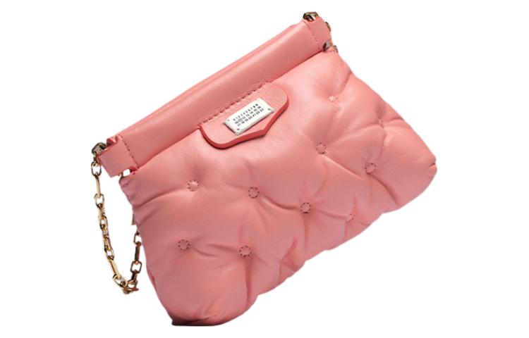 Maison Margiela Embroidery Nappa Leather Shoulder Bag Women's Ultra Bright Pink
