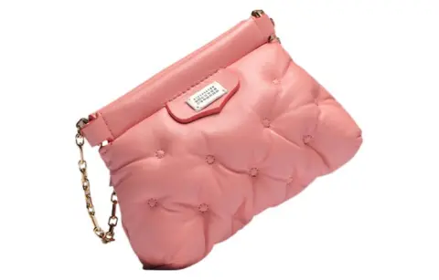 Maison Margiela Embroidery Nappa Leather Shoulder Bag Women's Ultra Bright Pink