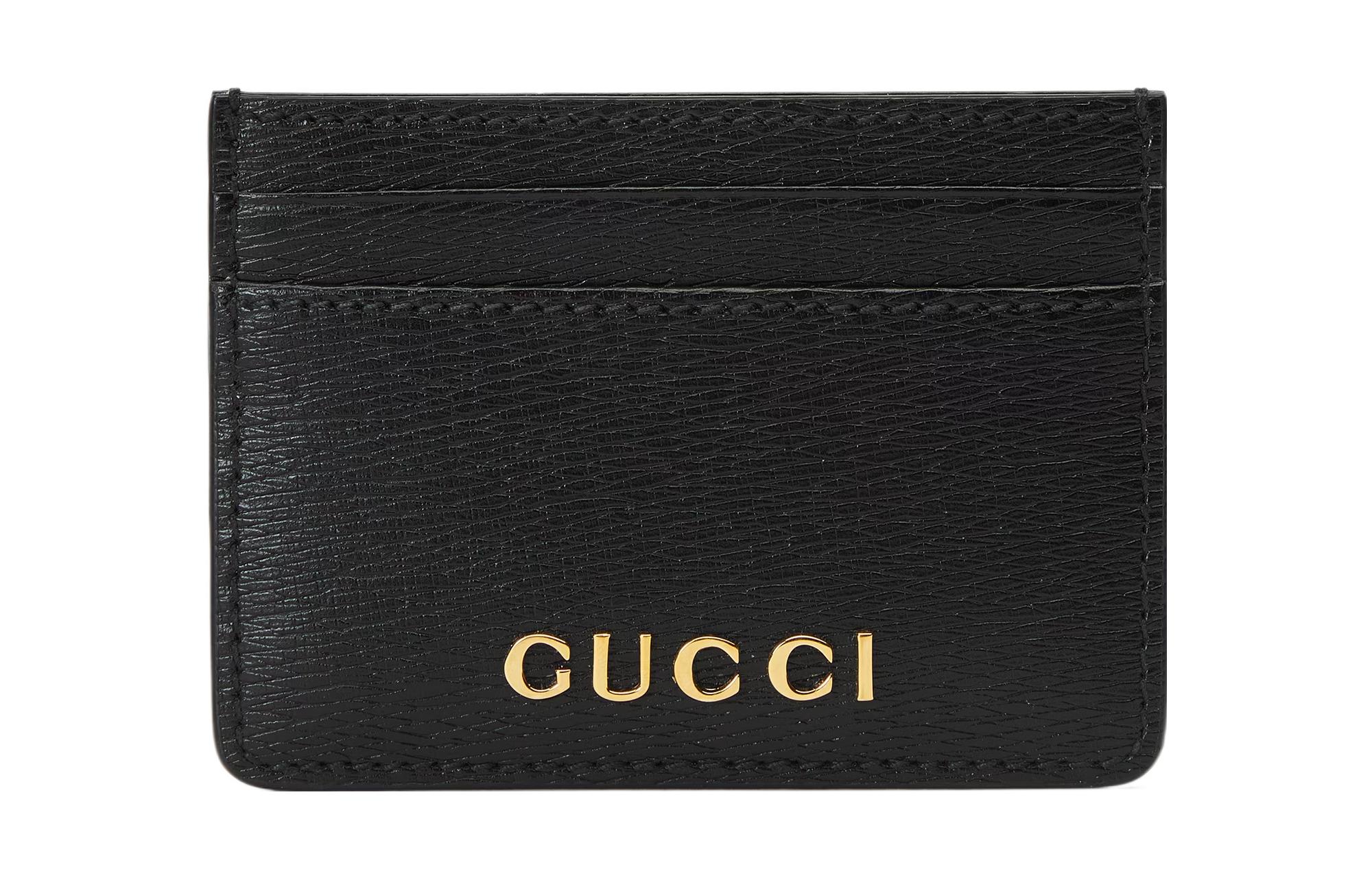 Женская сумка для карт Gucci Logo (черная)