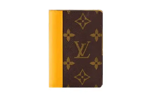 LOUIS VUITTON Coated Canvas Wallet Regular Men's Brown & Yellow