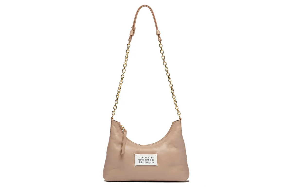 Maison Margiela Glam Slam Full Grain Nappa Leather Crossbody Bag, Shoulder Bag Extra Mini Women's Pink Brown