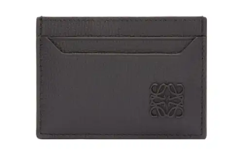 LOEWE Anagram Pebble Texture Calfskin Card Holder Card Holder Women's Black