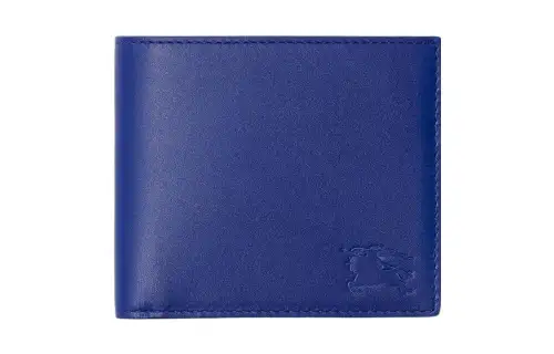 Burberry Smooth Calfskin Coin Purse Wallet Regular Men's Knight Blue