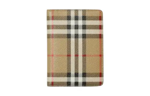Burberry Polyester Passport Holder Women's Archive Beige