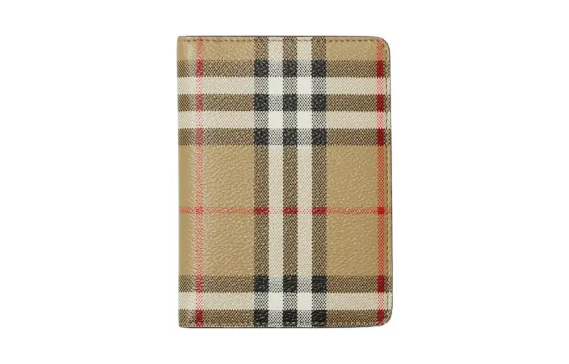 Burberry Polyester Passport Holder Women's Archive Beige