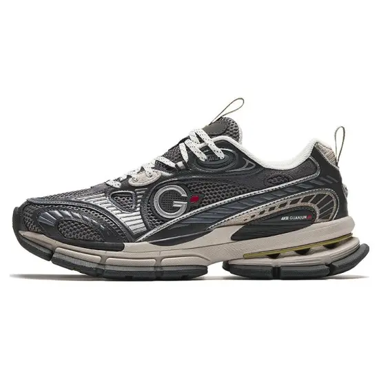 ANTA Champion Series Running Shoes Men Low-Top Black Gray Color