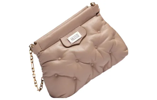 Maison Margiela Nappa Leather Crossbody Bag, Shoulder Bag Women's Super Pink Brown