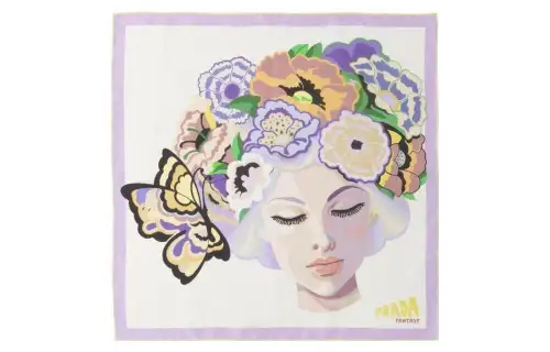 PRADA Silk Scarves Women's Purple
