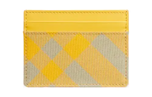 Burberry Diamond Pattern Polyester Card Holder Card Holder Women's Yellow