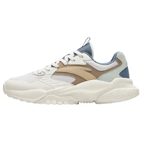 ANTA Casual Shoes Men Low-Top Ivory White/Sand Gray/Dusty Blue