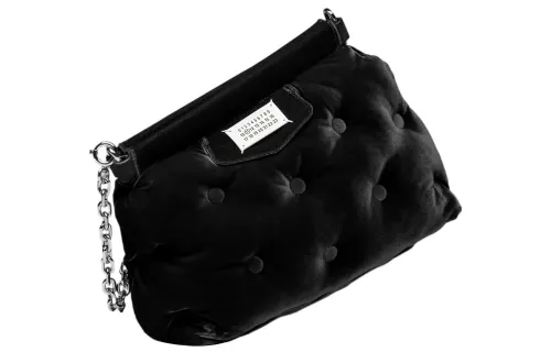 Maison Margiela Glam Slam Velvet One Shoulder Handbag Small Women's Black