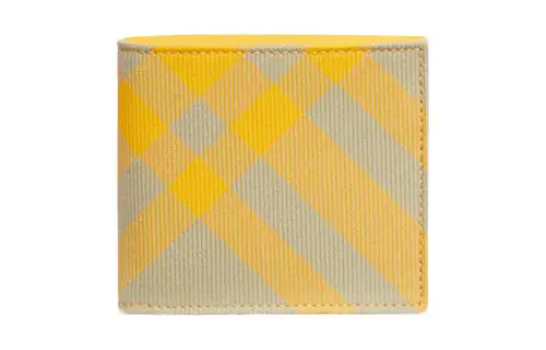 Burberry Polyester Coin Purse Wallet Women's Yellow