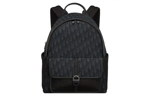 DIOR Fabric With Leather Backpack Regular Men's Black
