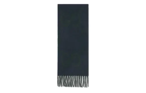 GUCCI Cashmere Knit Scarves Men's Green