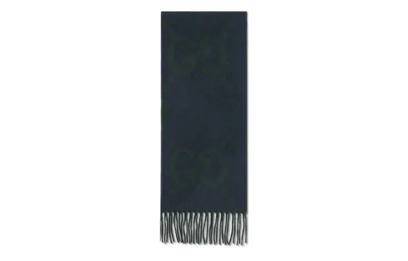 GUCCI Cashmere Knit Scarves Men's Green