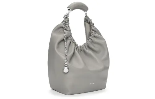 LOEWE Nappa Sheepskin Shoulder Bag, Crossbody Bag, Handbag Medium Women's Pearl Gray