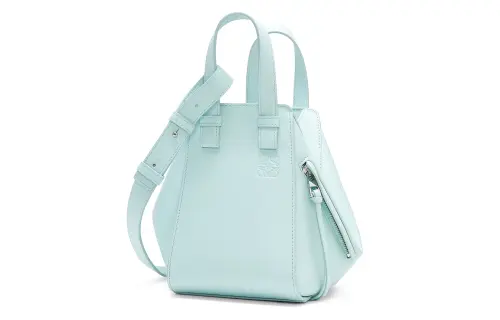 LOEWE Hammock Cow Leather Shoulder Bag, Crossbody Bag, Handbag Regular Women's Iceberg Blue