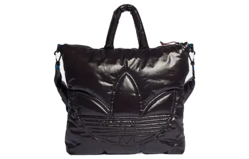 Adidas Originals Zip Closure Recycled Polyamide Tote Bag, Shopping Bag, Handbag, Shoulder Bag Regular Unisex Black