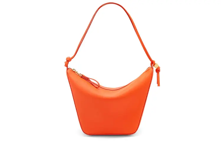 LOEWE Hammock Hobo Cow Leather Hobo Bag, Handbag, Shoulder Bag Women's Vibrant Orange
