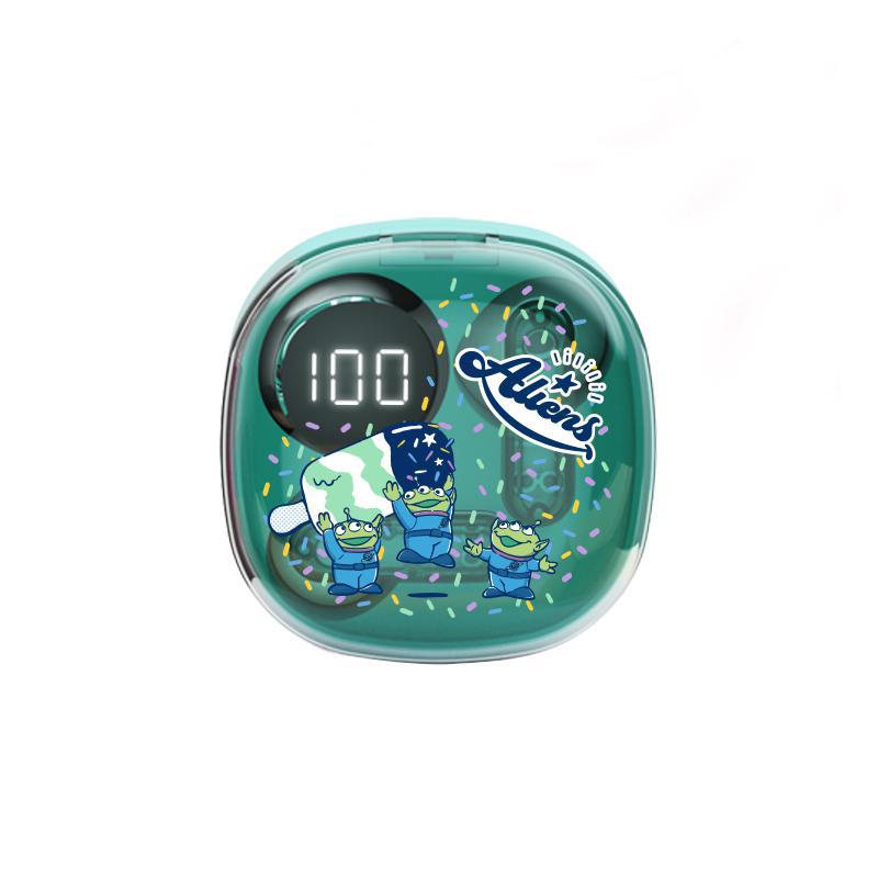 Disney Disney XD09 HIFI sound quality, transparent cabin, small sugar cube with digital display, semi-in-ear type, compact and portable, good appearance, suitable for Apple and Huawei, true wireless, passive noise reduction, Bluetooth headset