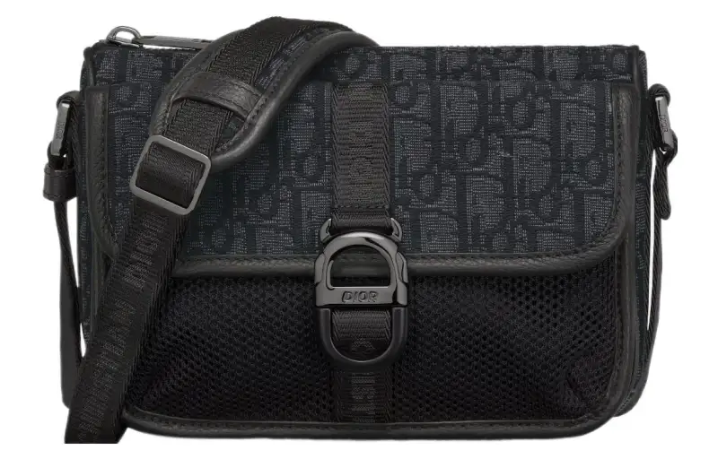 DIOR 8 Oblique Print Shoulder Bag, Crossbody Bag Mini Men's Black
