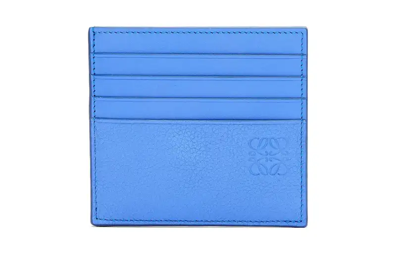 LOEWE Grained Calfskin Card Holder Regular Men's Green Purple Blue