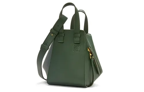 LOEWE Hammock Cow Leather Shoulder Bag, Crossbody Bag, Handbag Women's Dark Green