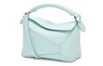 LOEWE Puzzle Cow Leather Handbag, Shoulder Bag, Crossbody Bag Mini Women's Iceberg Blue