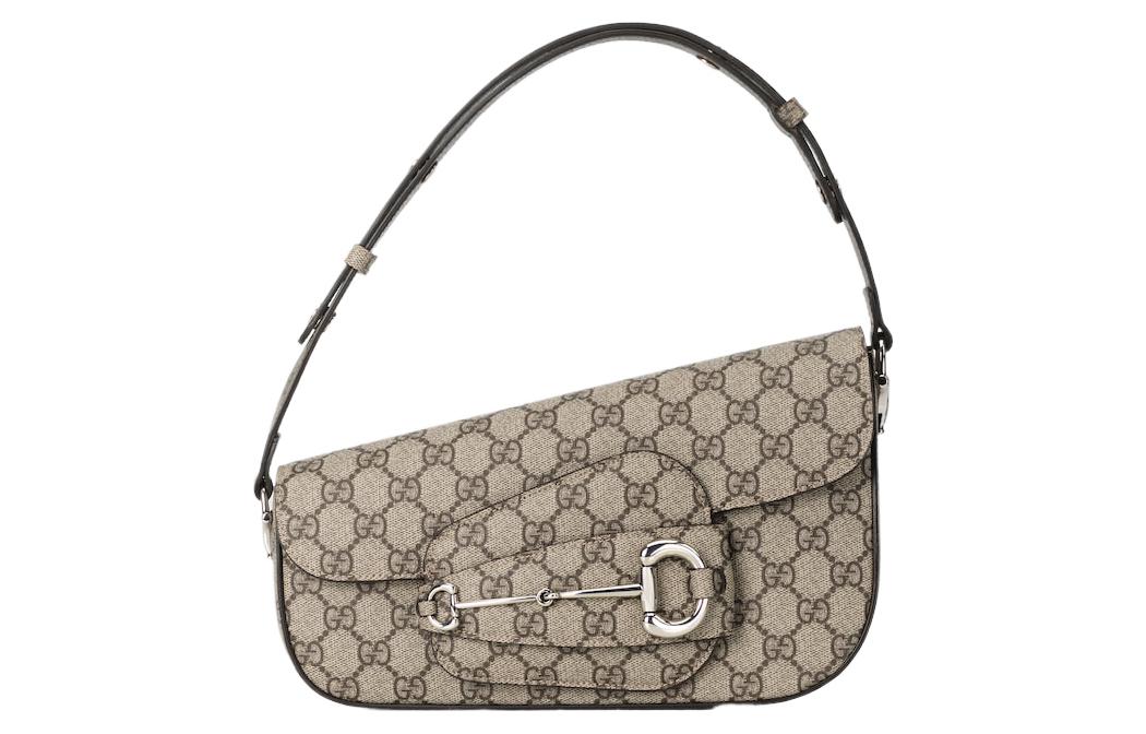 Женская сумка Gucci Horsebit 1955 (бежевая)