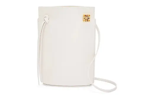 LOEWE Classic Cow Leather Handbag, Shoulder Bag, Crossbody Bag Women's Soft White