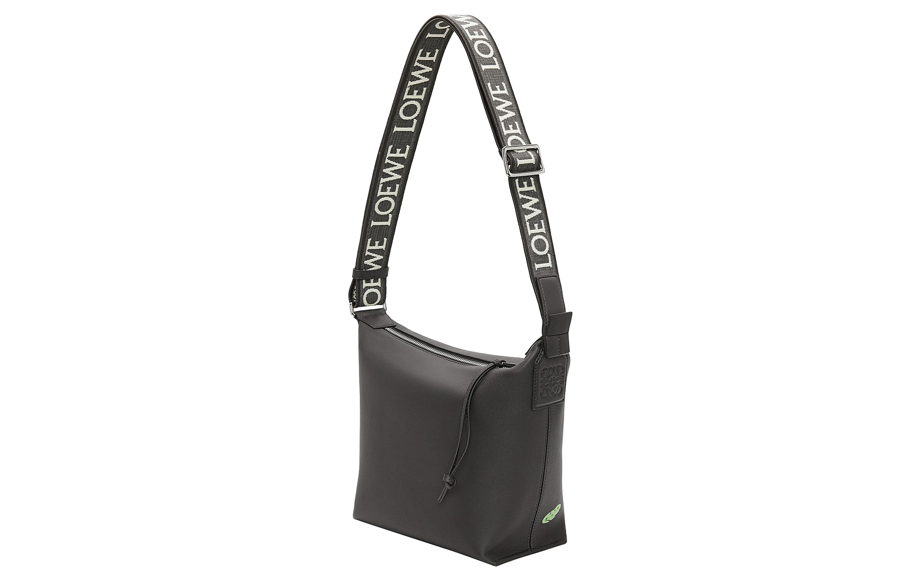 LOEWE Suna Fujita Collaboration Cubi Cow Leather Shoulder Bag, Crossbody Bag Small Men's Dark Gray