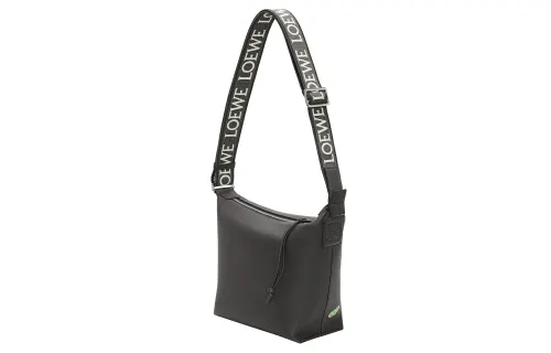 LOEWE Suna Fujita Collaboration Cubi Cow Leather Shoulder Bag, Crossbody Bag Small Men's Dark Gray