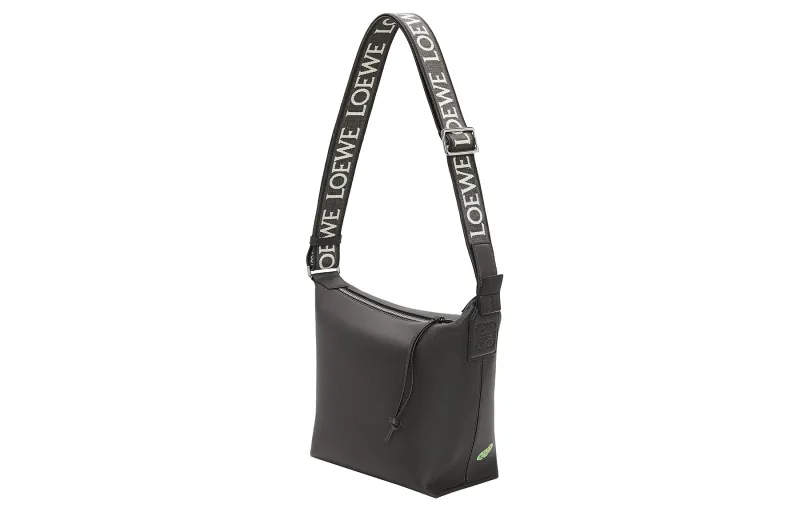 LOEWE Suna Fujita Collaboration Cubi Cow Leather Shoulder Bag, Crossbody Bag Small Men's Dark Gray