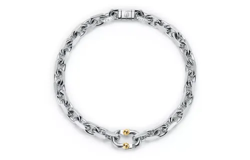 TIFFANY & CO. Tiffany 1837™ Makers narrow chain bracelet extra large bracelet men's silver